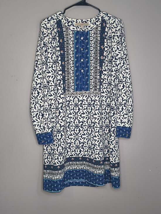 LOFT Dresses & Skirts - Ann Taylor Loft Long Sleeve Shift Dress Medium Shirt Tunic Blue